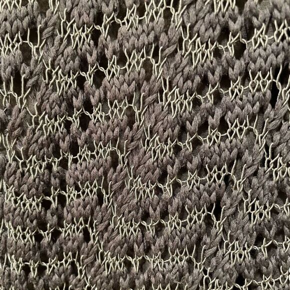 Tommy Bahama Dress Womens M Gray Midi A Line Sweater Open Weave Bracelet Sleeve - Picture 5 of 8